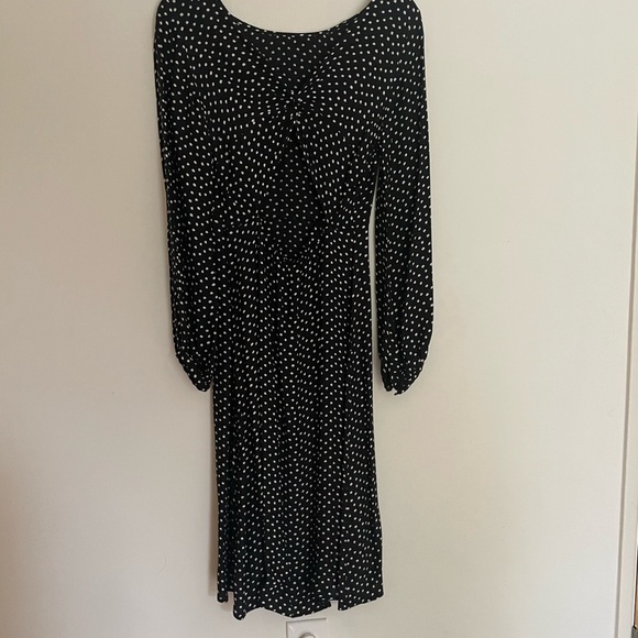 Anthropologie Agatha Black Polka Dot Dress - Picture 4 of 6